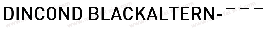 DINCOND BLACKALTERN字体转换